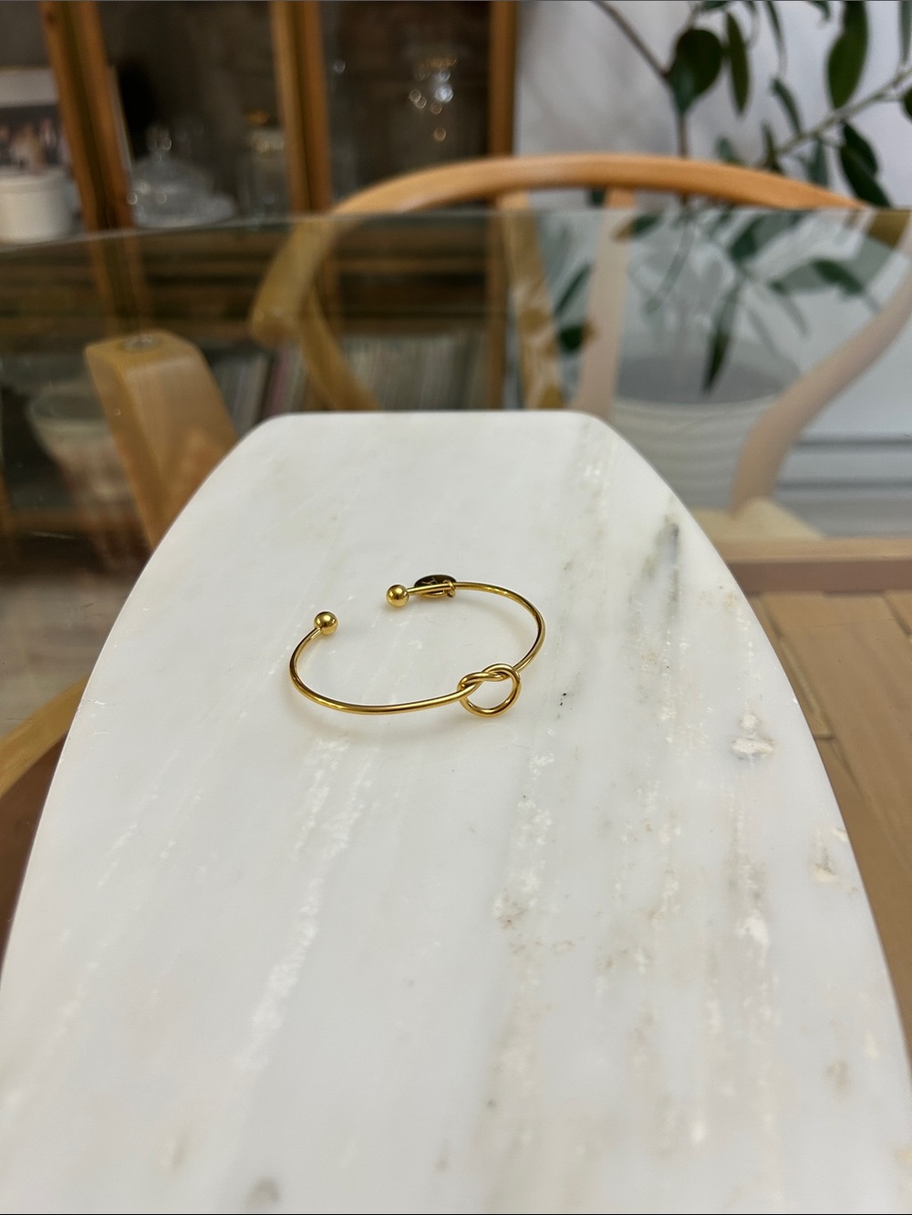 Gold Knot Open Cuff Bracelet - Women Jewelry